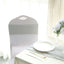 5 Pack Stretch Spandex Chair Sashes Silver - Reusable Chair Bands with Silver Diamond Ring Slide Buckle 5"x14"