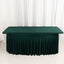 Spandex Rectangle 72"x30" Table Skirt Hunter Emerald Green with Wavy Skirt-Like Effect Table Cover