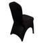 Premium Stretch Spandex Chair Cover for Banquet Chairs Black - Durable Fitted 160GSM Fabric with 3-Way Open Arch & Foot Pockets