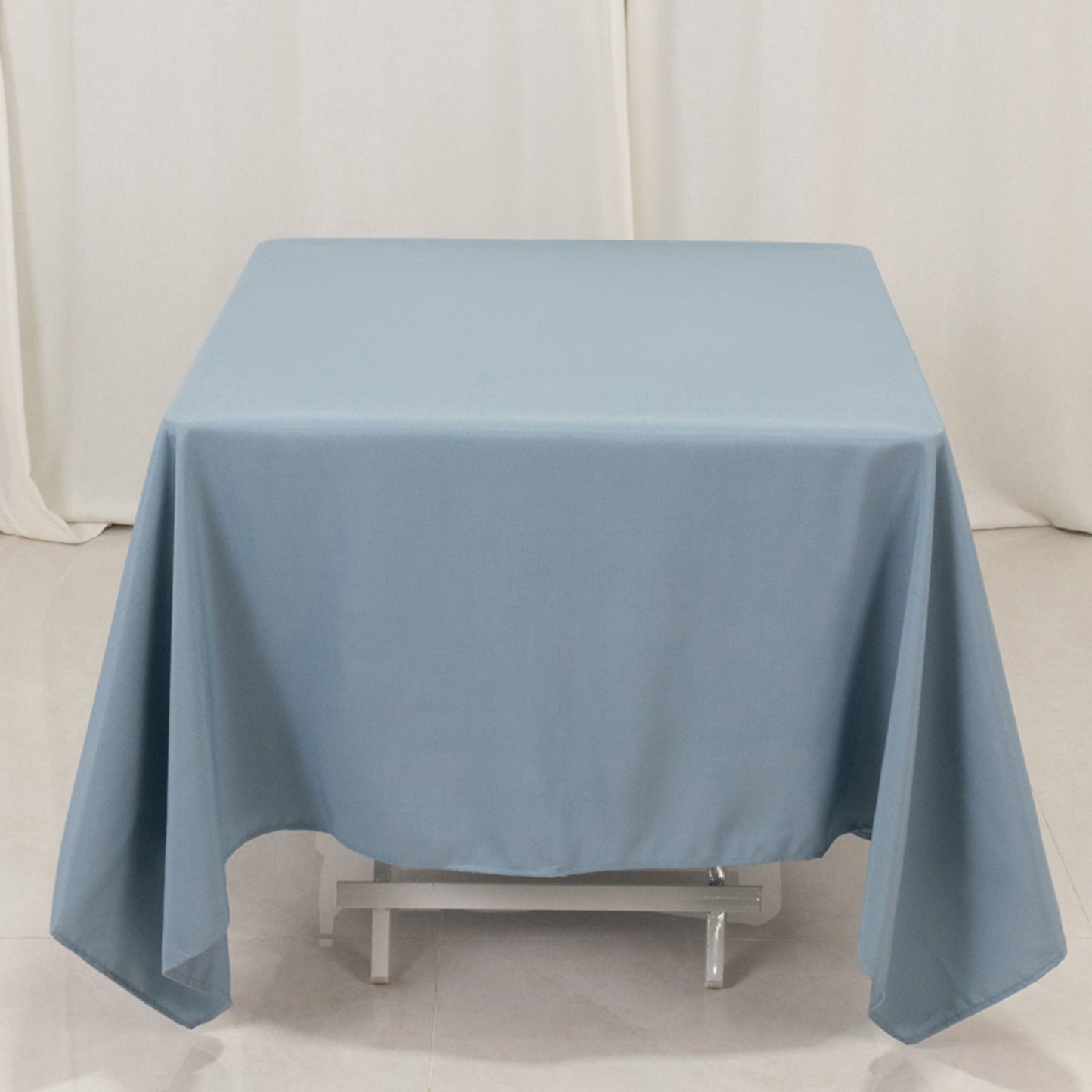 Premium Polyester Square Tablecloth 70"x70" Dusty Blue 220GSM Wrinkle-Resistant Table Cover