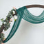 20ft Peacock Teal Gauze Cheesecloth Fabric Wedding Arch Drapery, Window Scarf Valance, Boho Decor Arbor Curtain Panel