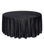 Premium Velvet 120" Round Tablecloth Black - Reusable Soft & Seamless Table Cover for Upscale Events