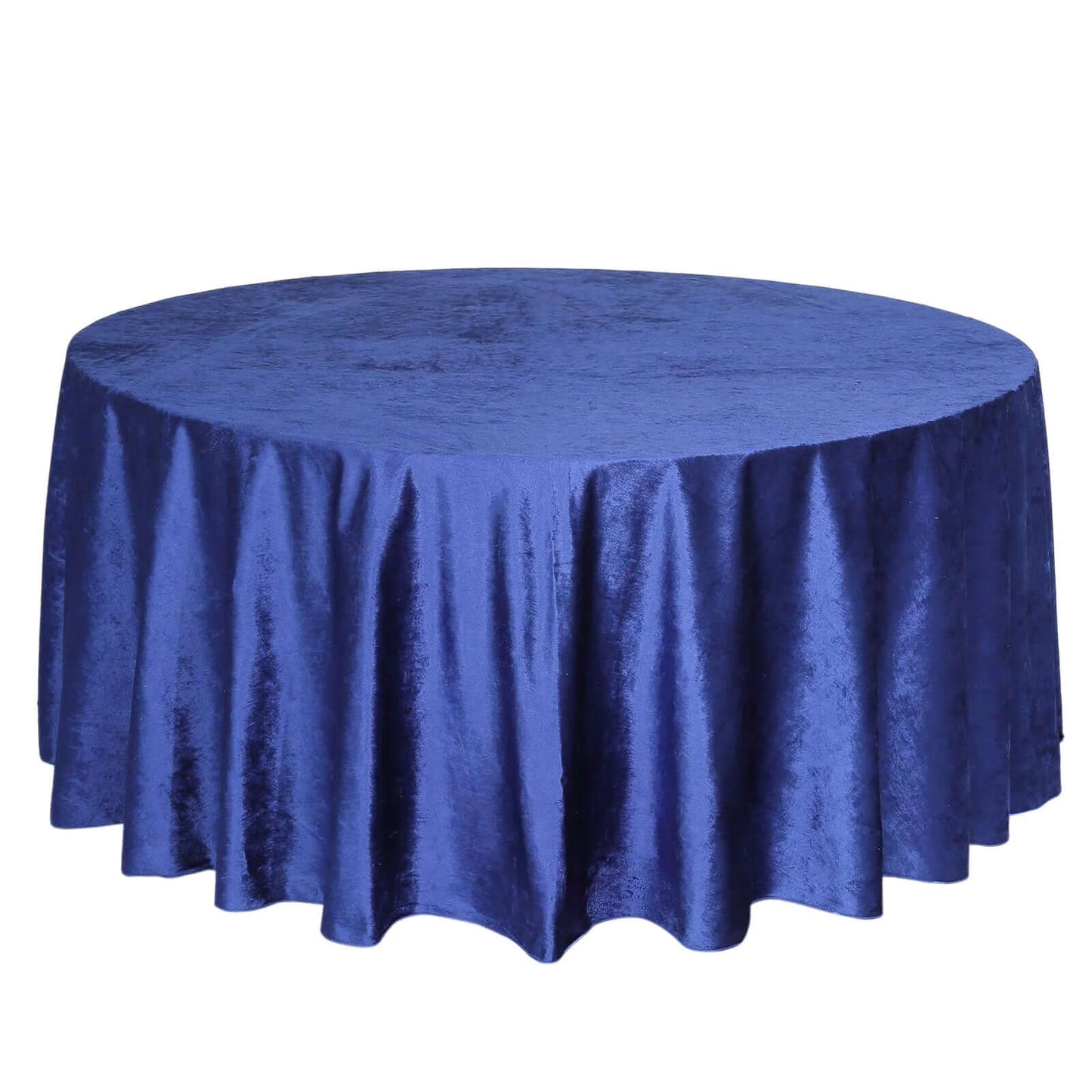 Premium Velvet 120" Round Tablecloth Royal Blue - Reusable Soft & Seamless Table Cover