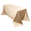 Premium Velvet 90"x132" Rectangle Tablecloth Champagne - Reusable Soft & Seamless Table Cover