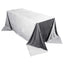 Premium Velvet 90"x132" Rectangle Tablecloth Silver - Reusable Soft & Seamless Table Cover
