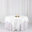 Satin 72"x72" Table Overlay Square Tablecloth White - 3D Rosette Design for Stylish Occasions