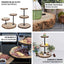 3-Tier Wooden Cheese Board Stand Natural Wood Slice Design - Rustic Cupcake Centerpiece with Assembly Tools 14"
