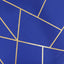 Polyester 90"x132" Rectangle Tablecloth Royal Blue with Gold Foil Geometric Pattern - Wrinkle-Resistant Seamless Table Cover