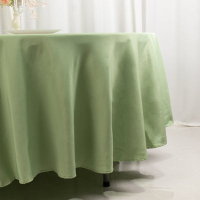 Premium Polyester 108" Round Tablecloth Sage Green - Wrinkle-Resistant 220GSM Table Cover