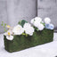 Metal Planter Box Rectangle with Inner Lining Green Preserved Moss - Rustic Flower Basket Decor 23"