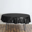 Satin 90" Round Tablecloth Black - Smooth and Lustrous Table Cover