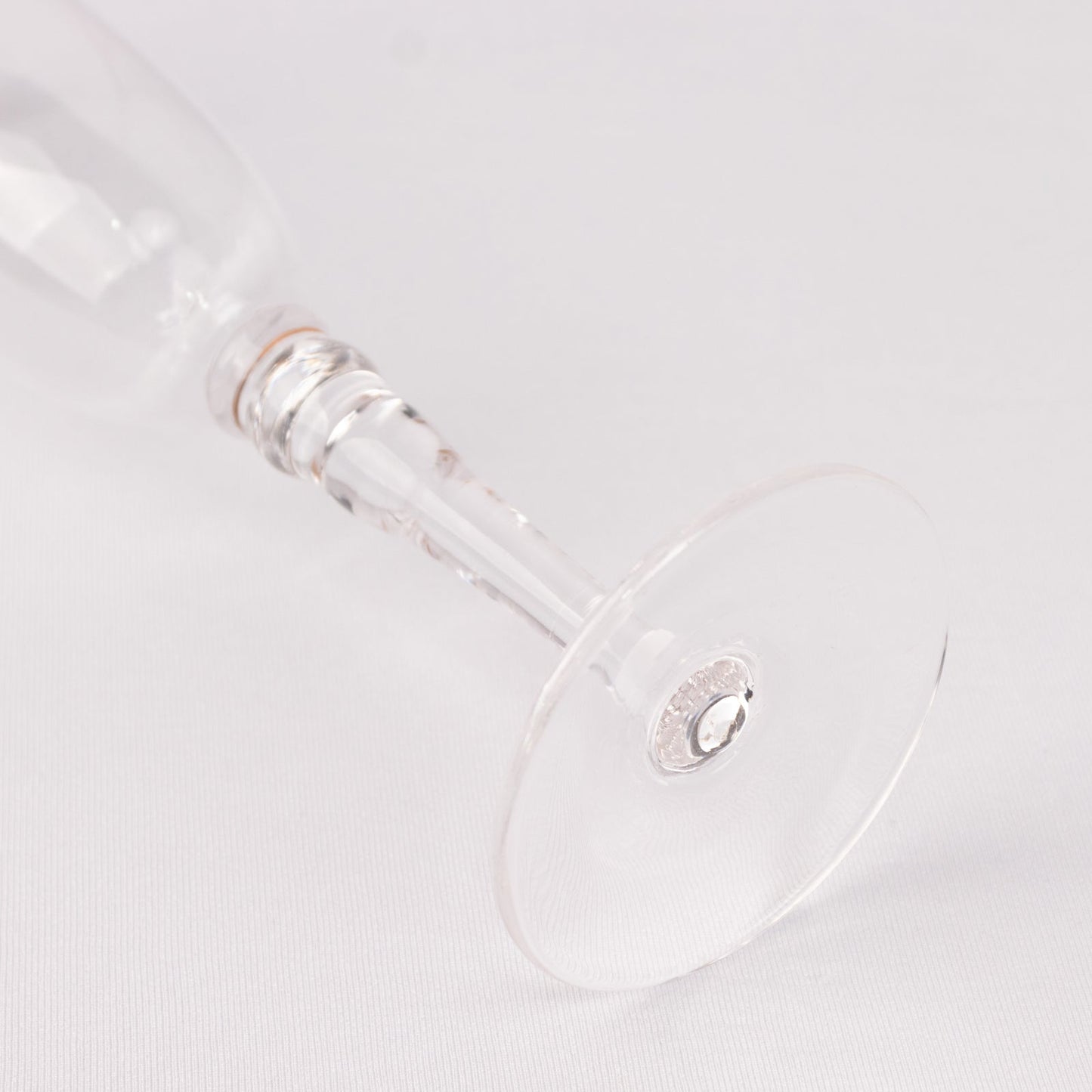 6-Pack Champagne Flute Glasses Clear Gold Rimmed Design with Long Beaded Stem - Chic Crystal Glassware for Wine & Events 6oz 8.5"