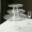 Set of 3 Plastic Round Pedestal Cake Stands Clear for Tea Parties Dessert Buffets & Banquets 9", 11", 15"