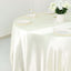 Satin 132" Round Tablecloth Ivory - Stylish Seamless Table Cover