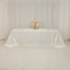 Lamour Satin 90"x156" Rectangle Tablecloth Ivory - Luxurious, Soft Seamless Table Cover