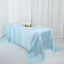 Satin Rectangular 90"x132" Tablecloth Light Blue - Seamless Table Cover