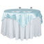 Satin 60"x60" Table Overlay Square Tablecloth Light Blue - Smooth Silky Touch Table Cover