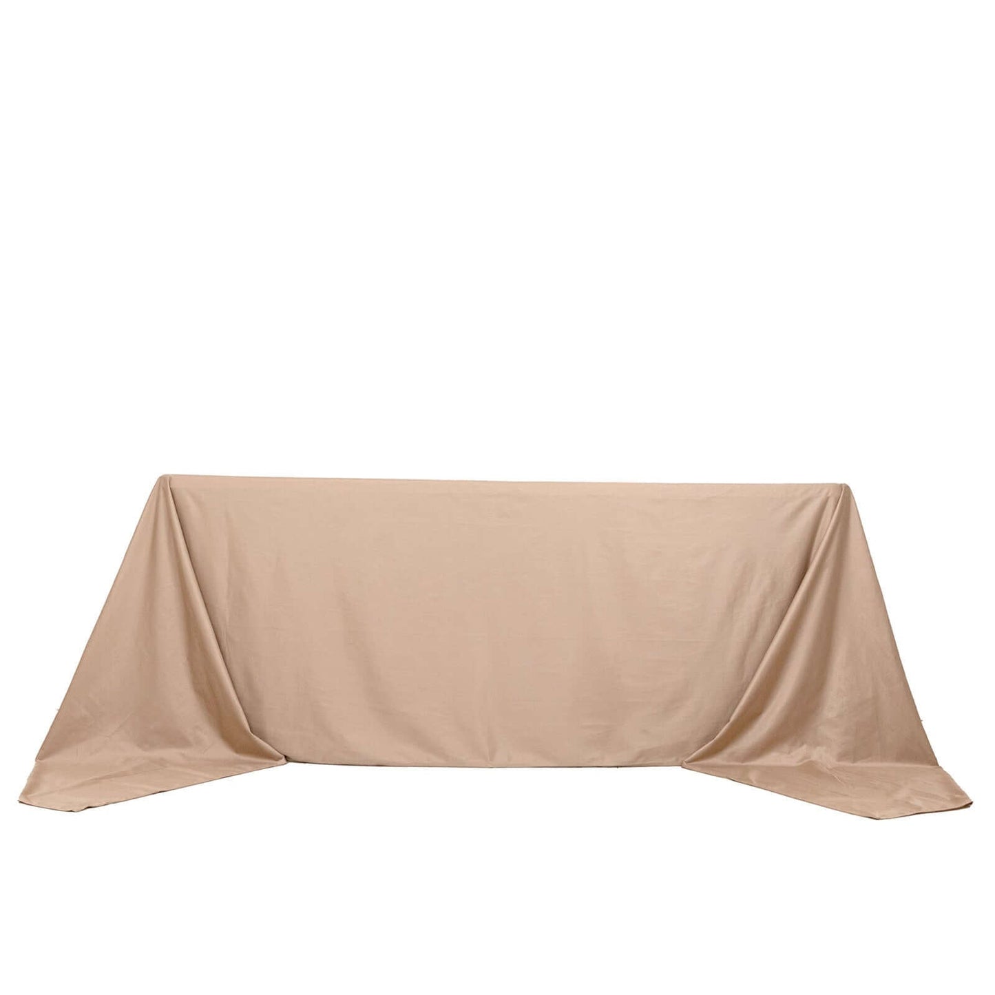 Scuba Rectangular 90"x156" Tablecloth Nude - Wrinkle Free, Stain Resistant & Seamless Table Cover