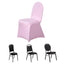 Spandex Chair Cover for Banquet Chairs Pink - Stretch 160GSM Fabric with Slip-On Slipcover