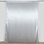 8ftx10ft Silver Satin Event Curtain Drapes, Backdrop Event Panel