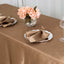 Satin Rectangular 90"x132" Tablecloth Taupe - Seamless Table Cover