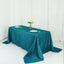 Taffeta 90"x132" Rectangle Tablecloth Teal - Seamless Accordion Crinkle Table Cover