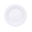 10 Pack 7" White Basketweave Rim Plastic Salad Dessert Plates, Round Disposable Appetizer Plates