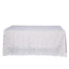 Sequin 90"x132" Rectangle Tablecloth White - Seamless Big Payette Design for Sophisticated Occasions