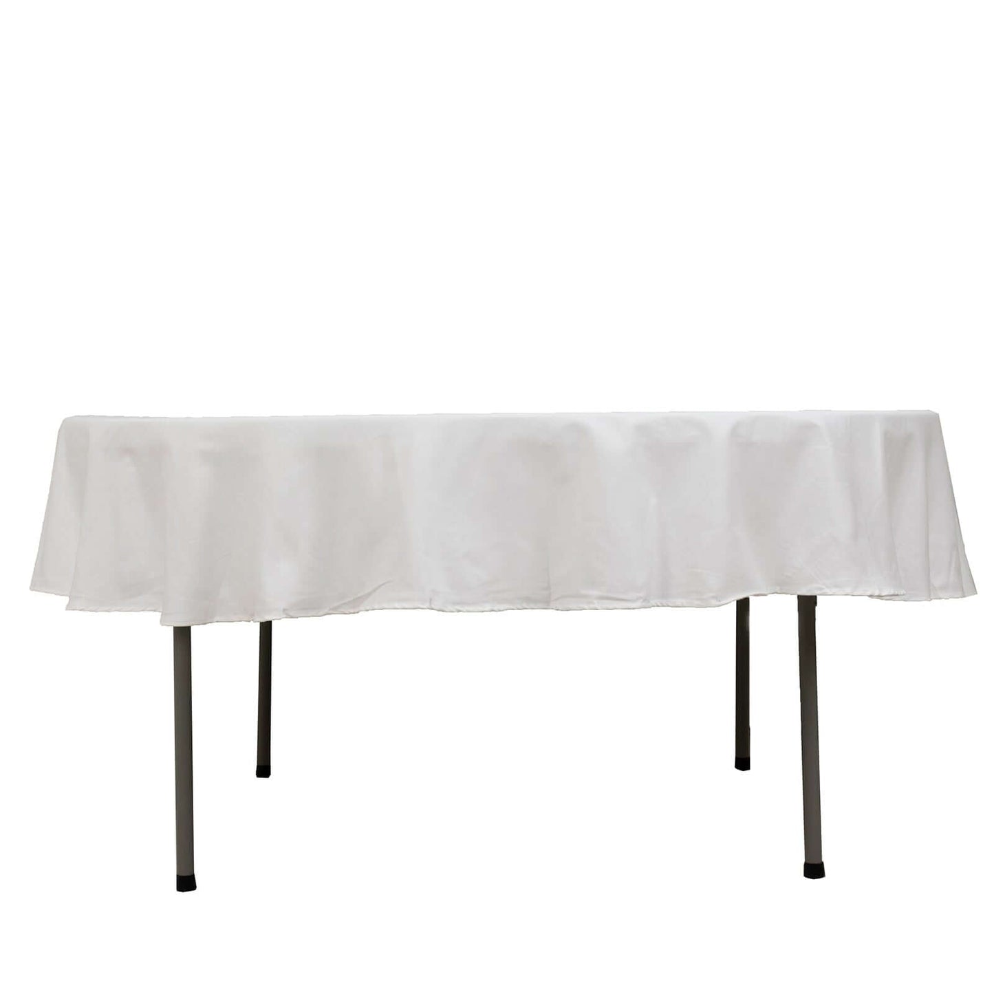100% Cotton 90" Round Tablecloth White Linen - Sophisticated, Soft & Breathable Table Cover