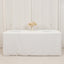 Premium Polyester 6ft Rectangle Tablecloth White Durable Fitted 220GSM Table Cover for Trade Shows & Events
