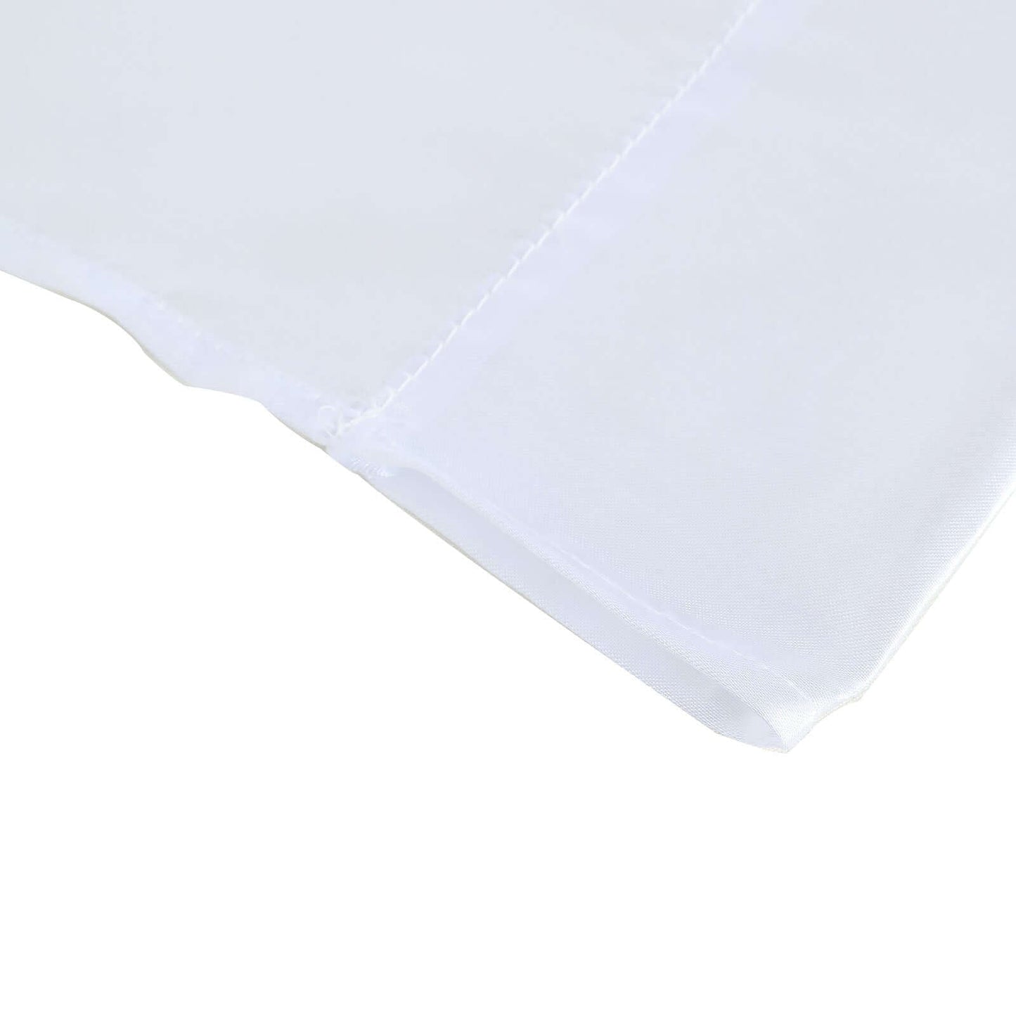 8ftx10ft White Satin Event Curtain Drapes, Backdrop Event Panel