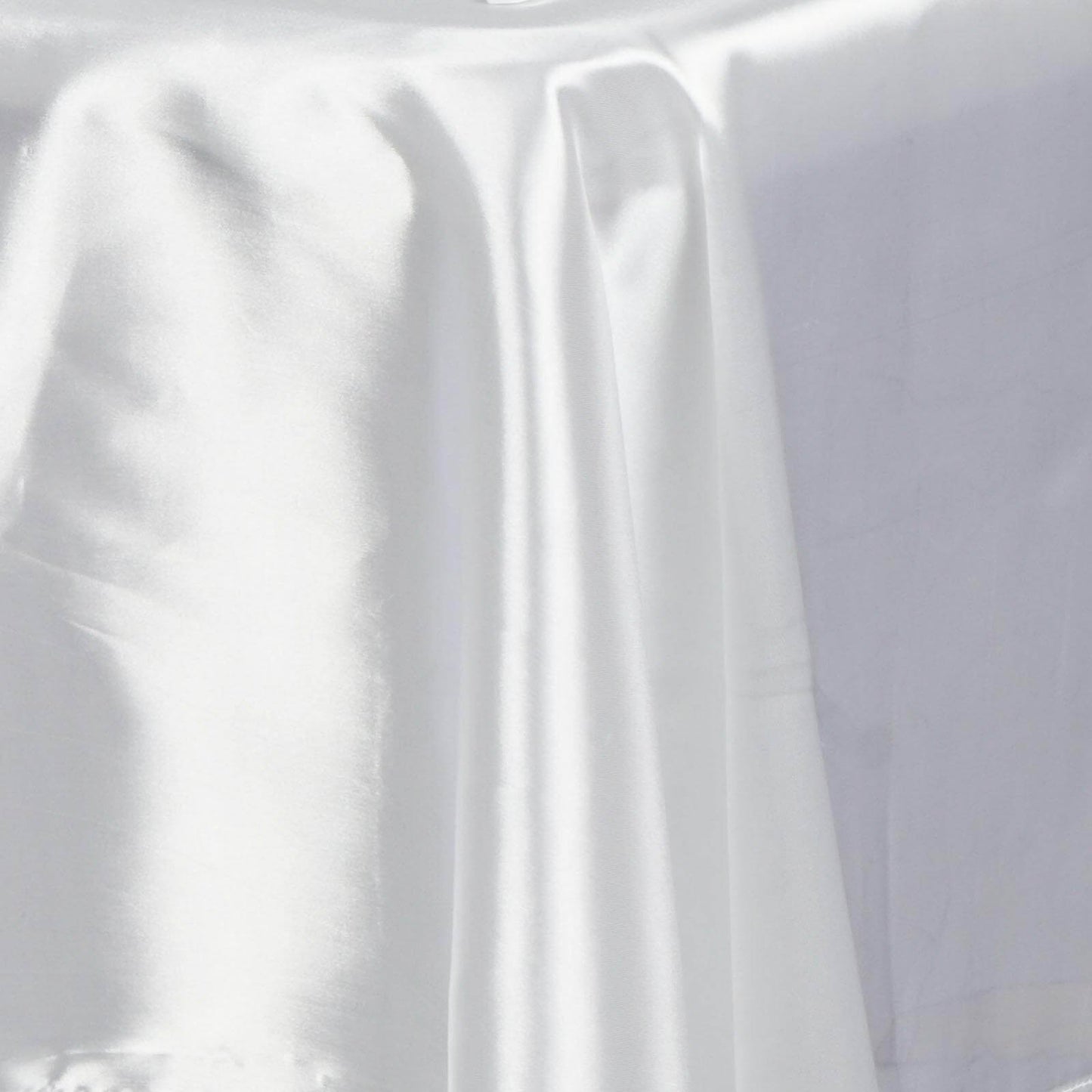 Satin Rectangular 60"x102" Tablecloth White - Smooth and Lustrous Finish for Weddings and Parties