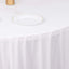 Scuba Round 132" Tablecloth White - Wrinkle Free & Stain Resistant Seamless Table Cover for Weddings & Events
