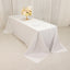 Cotton Blend 90"x156" Rectangle Tablecloth White - Seamless Wrinkle-Resistant Design for Grand Gatherings