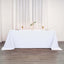 Polyester 90"x132" Rectangle Tablecloth White - Seamless Wrinkle-Resistant Design for Luxe Celebrations