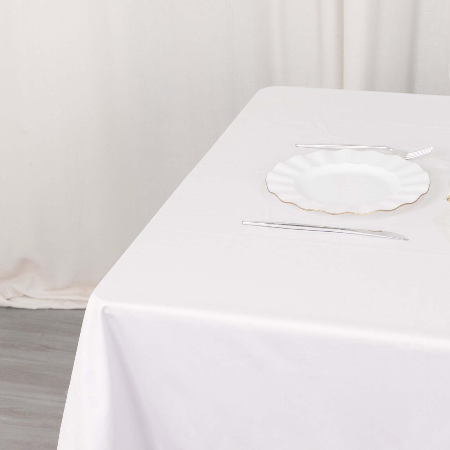 Scuba Square 54"x54" Tablecloth White - Wrinkle Free & Stain Resistant Table Cover for Weddings & Events