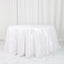 Taffeta 132" Round Tablecloth White - Seamless Accordion Crinkle Design for Exquisite Occasions