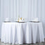 Premium Polyester 120" Round Tablecloth White - Seamless 220GSM Wrinkle-Resistant Design for Classy Events