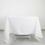 100% Cotton 70"x70" Square Tablecloth White Linen - Sophisticated, Soft & Breathable Fabric Table Cover