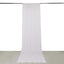 White 4-Way Stretch Spandex Event Curtain Drapes, Wrinkle Free Backdrop Event Panel with Rod Pockets - 5ftx16ft