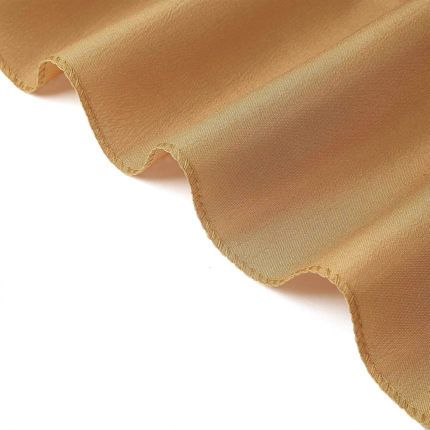 Polyester Slip On Banquet Chair Covers Gold - Stain-Resistant Reusable Durable Fabric