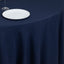 Fire Retardant Premium Polyester 120" Round Tablecloth Navy Blue - High-Performance Seamless Table Cover