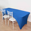 Stretch Spandex 72"x30" Rectangular Table Cover Royal Blue with Curved Open Back Design Tailored Professional Look