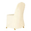 Polyester Slip On Banquet Chair Covers Beige - Stain-Resistant Reusable Durable Fabric