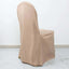 10 Pack Polyester Chair Cover for Banquet Chairs Nude - Stain-Resistant Reusable Slip-On Slipcover