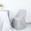 Polyester Slip On Folding Chair Covers Silver - Stain-Resistant Reusable Durable Fabric