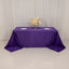 Lamour Satin 90"x132" Rectangle Tablecloth Purple - Soft & Silk-Like Seamless Table Cover