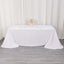 Polyester 90"x132" Rectangle Tablecloth White - Rounded Corners and Seamless Design for Sophisticated Gatherings