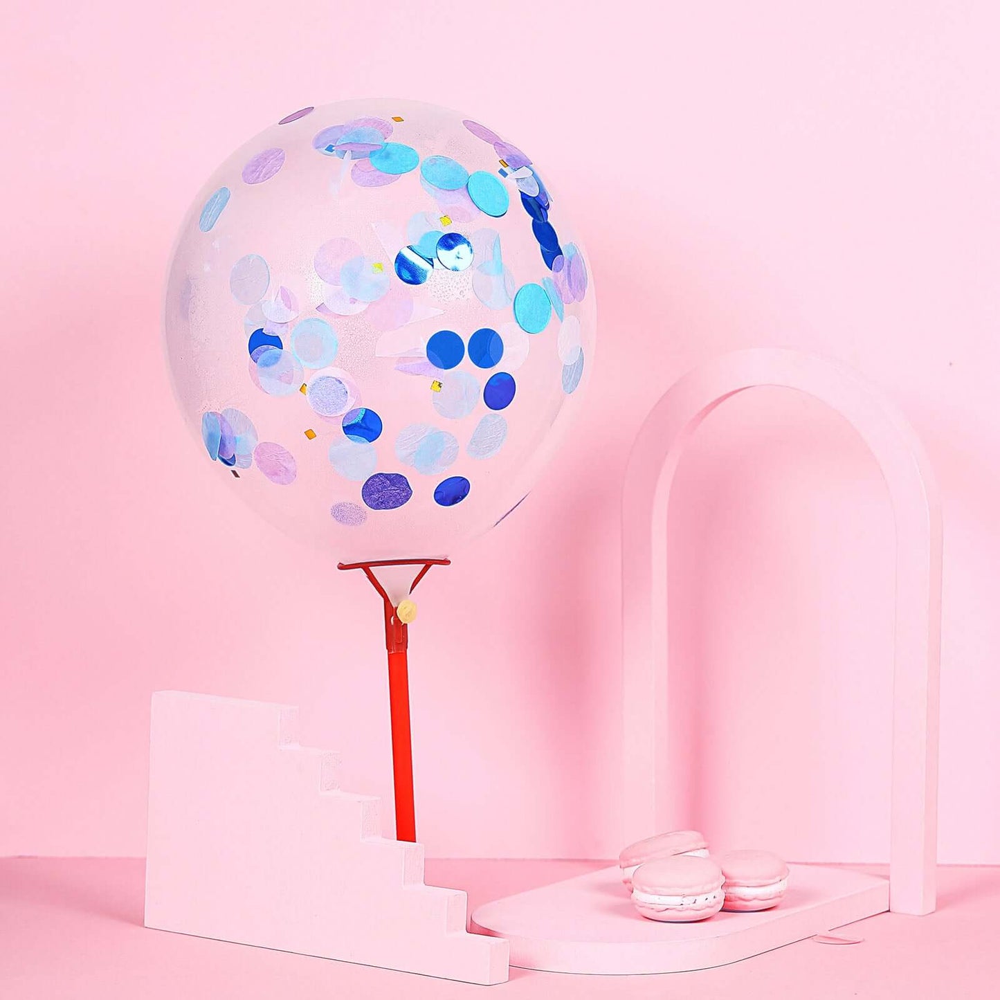 18G Bag Tissue Paper and Foil Table Confetti Mix, Purple Theme Festive Balloon Decor Blue, Gold, Royal Blue, White