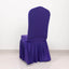 Spandex Chair Cover with Ruffle Pleated Skirt for Banquet Chairs Purple - 1-Piece Stretch Fitted Slipcover